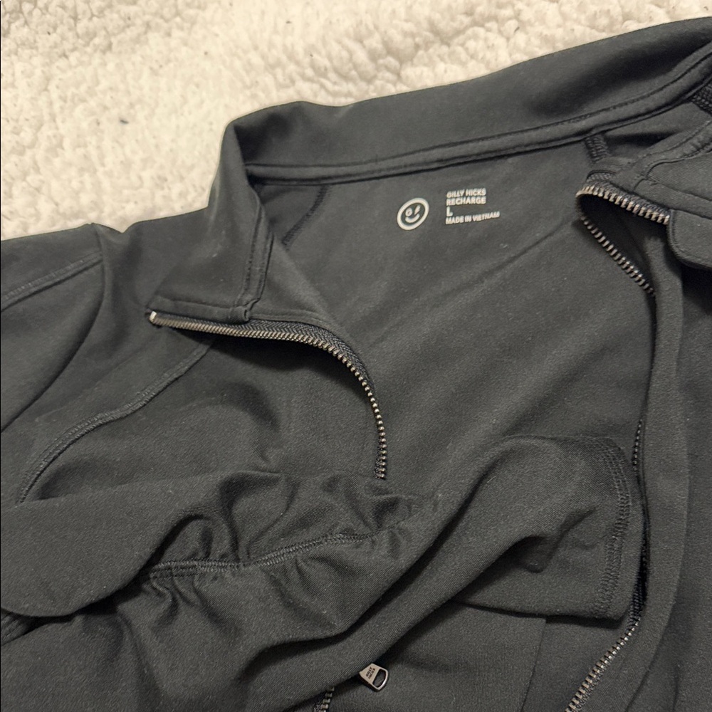 Gilly Hicks Black Lightweight Zip Jacket